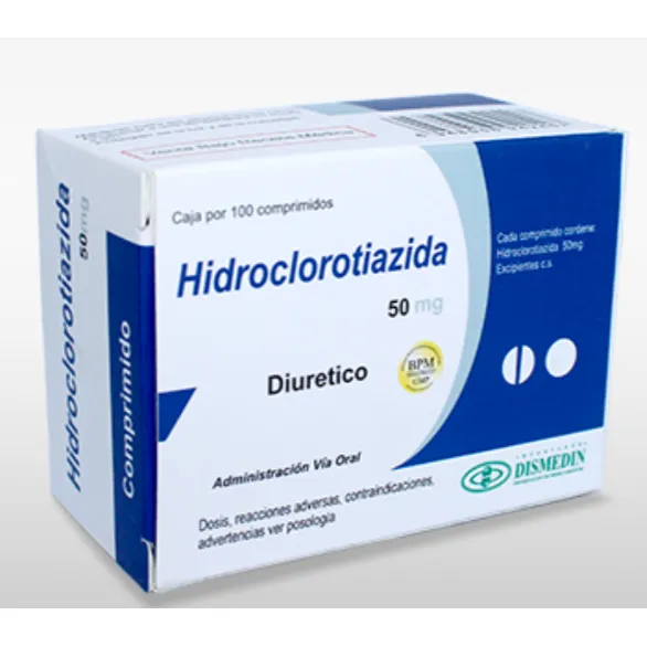 HIDROCLOROTIAZIDA 50 MG CAJA X 100 COMPRIMIDOS - Ecofarma